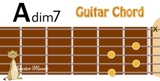 Adim7 ディミニッシュセブン コード　フレットの押さえ方　ポジション