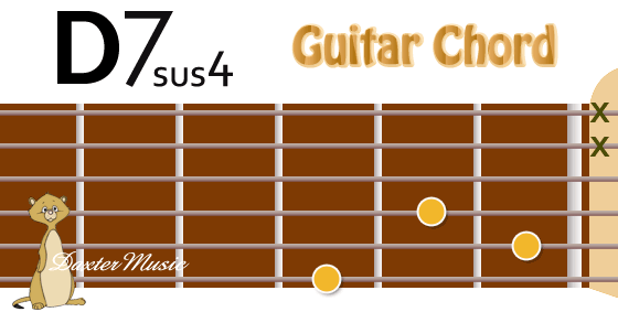 D7sus4 Dセブンサスフォー コード フレットの押さえ方