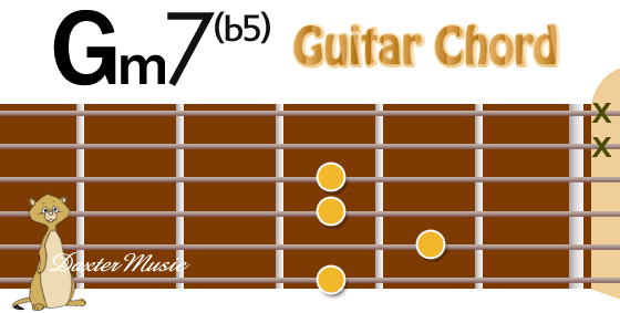 Gm7(b5) マイナーセブンフラットフィフス コード フレットの押さえ方